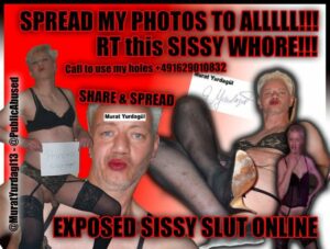 pathetic sissy. Slave is totally exposed to suck cock forever.